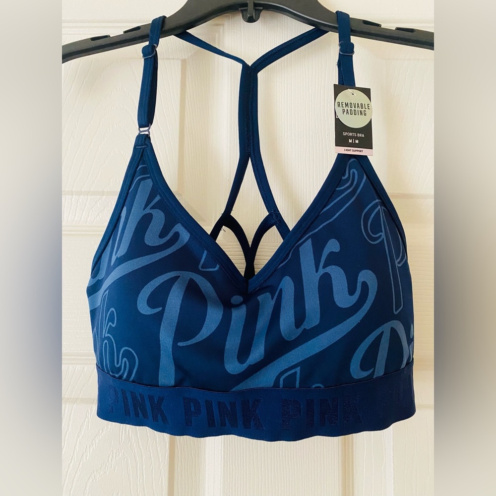 PINK Victoria's Secret Navy Sports Bra